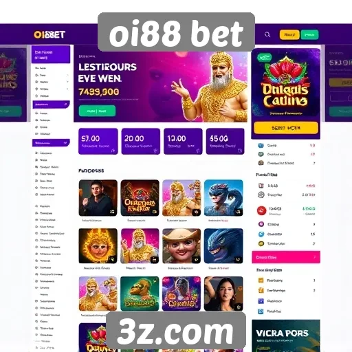 Interface e usabilidade do site oi88 bet