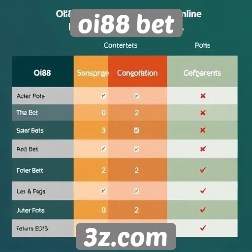Comparativo entre oi88 bet e concorrentes do setor
